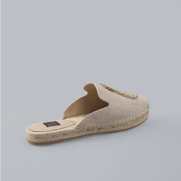 WHBM Pineapple Espadrille Slides Slippers - Picture 2 of 9